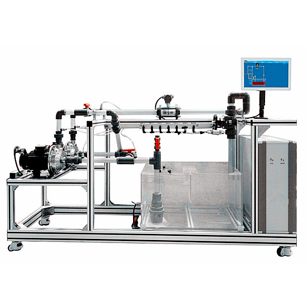 串并聯離心泵性能測試實驗臺(圖1) 串并聯離心泵功能測量試驗實驗臺,電動車電源變換實驗裝置