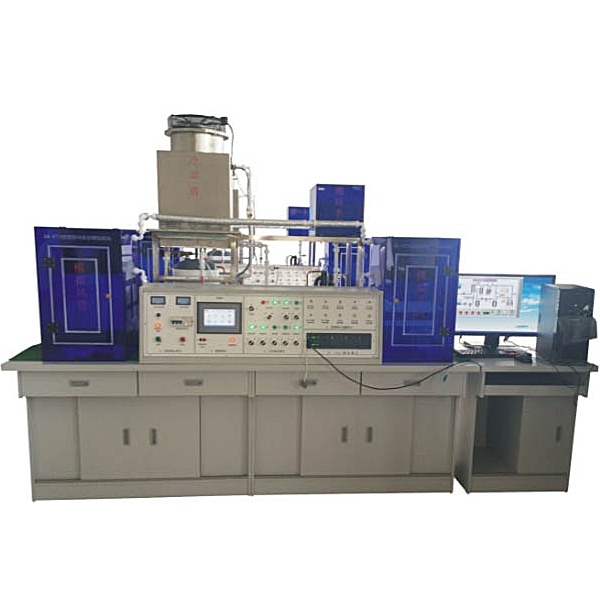 中央空調仿真流程實訓臺(圖1) 中央空調擬真流程實驗臺,電冰箱維修與調動測量試驗實驗臺